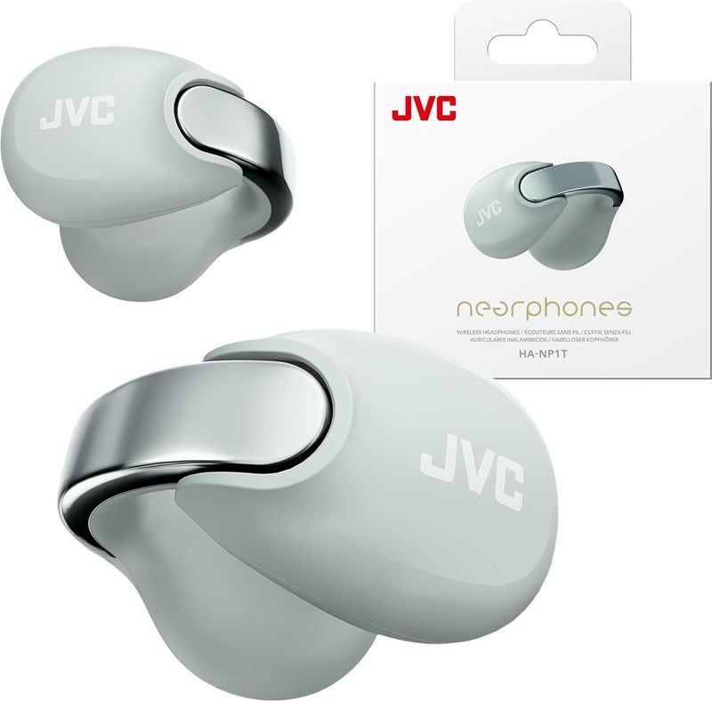 JVC Nearphones Open Ear True Wireless Headphones - Open Ear Earbuds - Bluetooth 5.3-24H Playback - IPX4 Water Resistant - Built-in Mic - Awareness & Comfort - Ear Clip Earbuds - HANP1T - Image 1